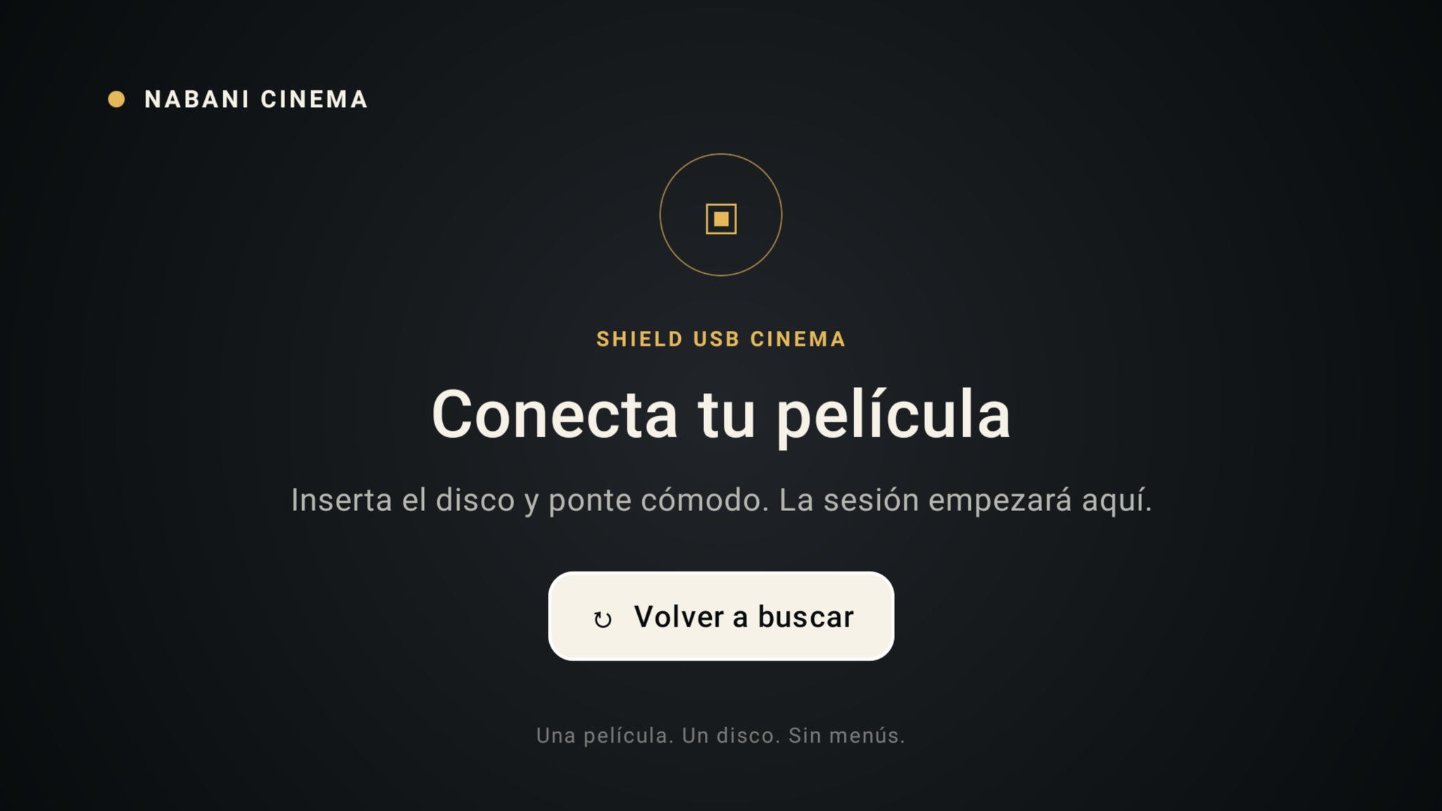 Pantalla de espera de Nabani Cinema